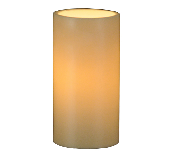 118240 4 In. W X 9 In. H Poly Resin Honey Amber Flat Top Candle Cover