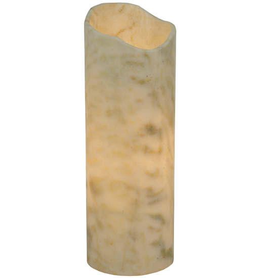 123464 3.4 In. W X 9.75 In. H Jadestone Light Green Uneven Top Candle Cover