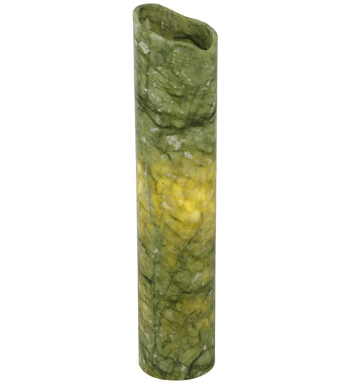 123465 3.4 In. W X 15.75 In. H Jadestone Green Uneven Top Candle Cover