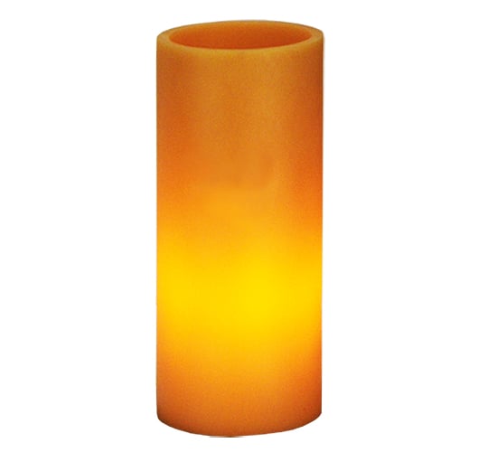 123731 3 In. W X 8 In. H Poly Resin Amber Flat Top Candle Holder