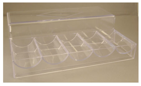 Acp-0018 Acrylic Chip Tray With Lid