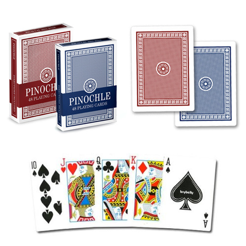 Gcar-101.102 One Blue Deck & One Red Deck Of Pinochle Playing Cards