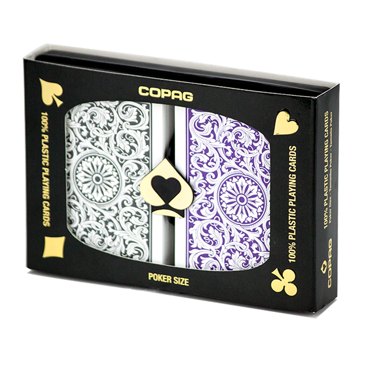 Gcop-107 Copag 1546 Poker Purple-gray Jumbo Index