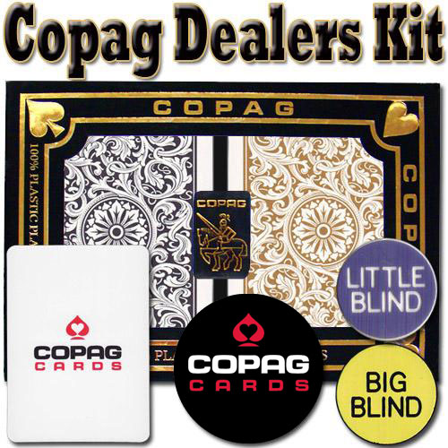Gcop-201.913 Copag Dealer Kit - 1546 Black-gold Poker Regular