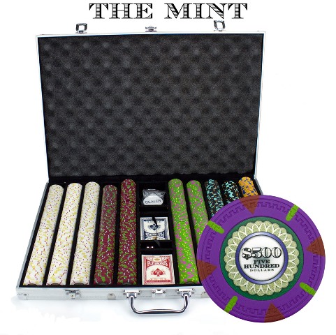 Csmt-1000al 1000ct Claysmith Gaming The Mint Chip Set In Aluminum