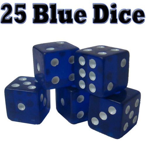 Acc-0017 25 Blue Dice - 16 Mm
