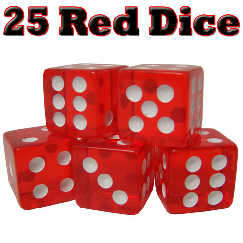 Acc-0022 25 Red Dice - 16 Mm
