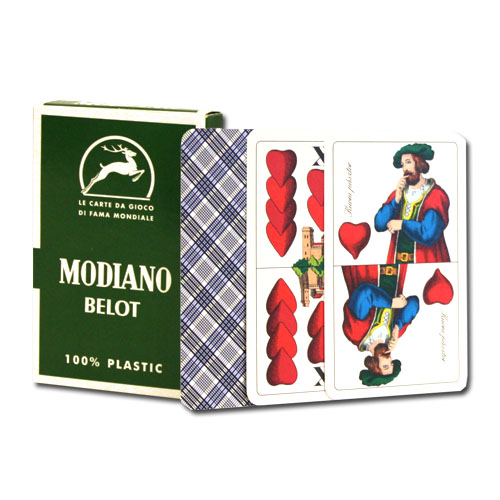 Gmod-701 100 Percent Plastic Deck Of Belot Italian Regional Playing Cards