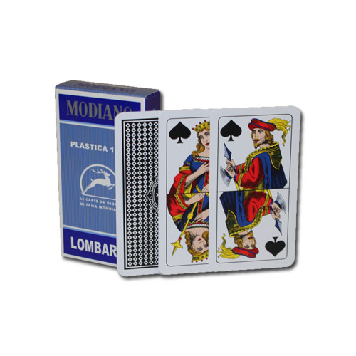 Gmod-702 100 Percent Plastic Deck Of Lombarde Italian Regional Playing Cards