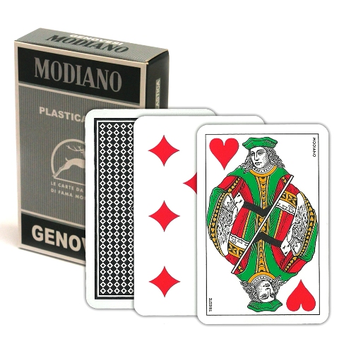Gmod-710 Genovesi 100 Percent Plastic Modiano Playing Cards