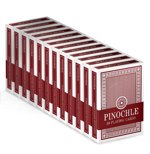 Gcar-101-12 12 Red Decks Of Pinochle Playing Cards