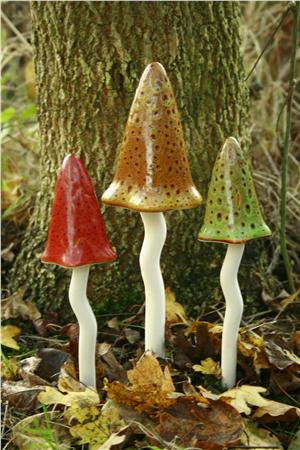 W118 Tinkling Toadstools - Set Of 3 Autumn - Gift-boxed