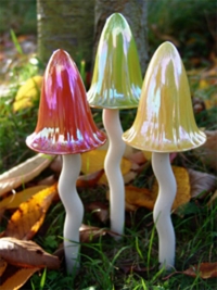 W120 Small Luster Toadstools Summer Mix - Set Of 3 - Not Gift-boxed