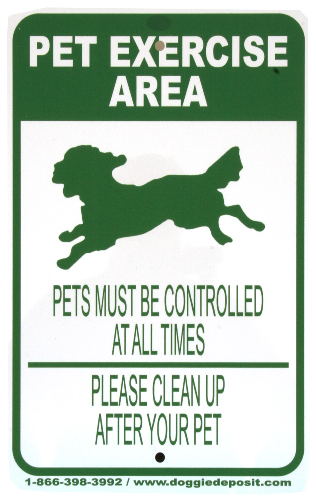 UPC 660458005387 product image for Doggie Deposit DD0010-00PE Doggie Deposit Aluminum Outdoor Sign -  Pet Exercise  | upcitemdb.com