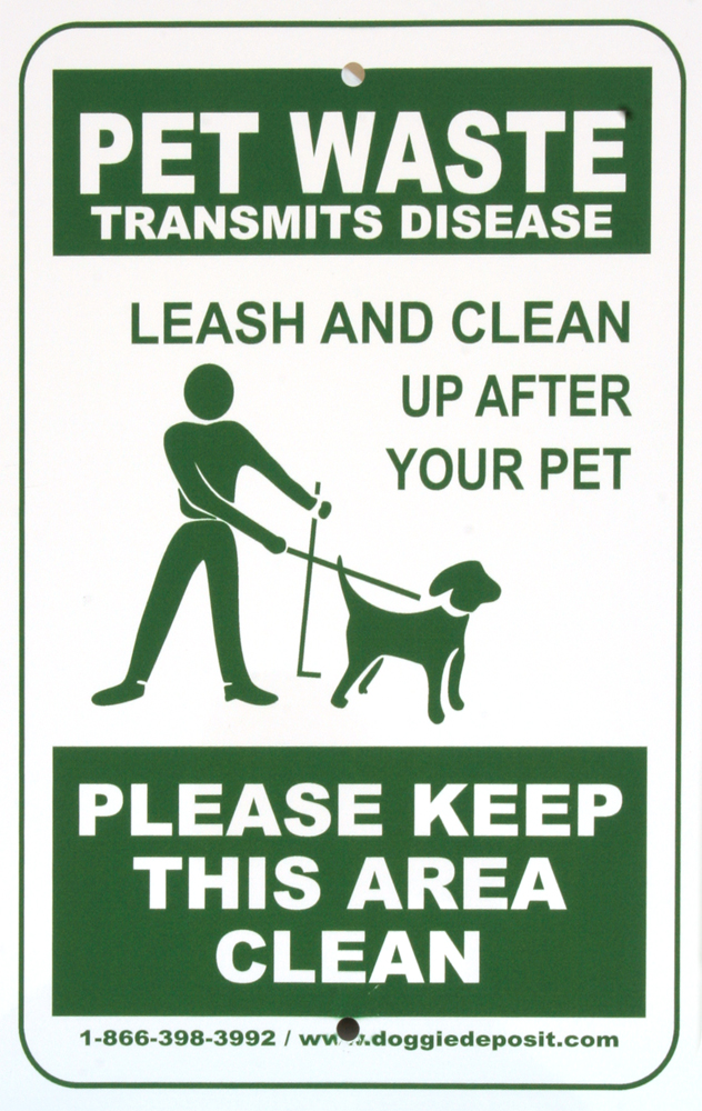 UPC 660458005400 product image for Doggie Deposit DD0010-0011 Doggie Deposit Aluminum Outdoor Sign - Leash & Clean  | upcitemdb.com