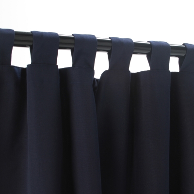 CUR96NVS 54 in. x 96 in. Sunbrella Outdoor Curtain with Tabs - Navy
