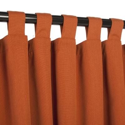 CUR96RSS 54 in. x 96 in. Sunbrella Outdoor Curtain with Tabs - Rust