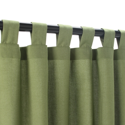 CUR108CLS 54 in. x 108 in. Sunbrella Outdoor Curtain with Tabs - Cilantro