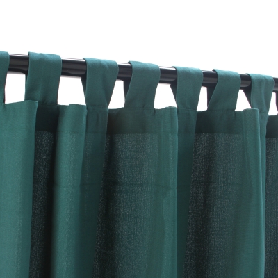 CUR108EM 54 in. x 108 in. WeatherSmart Outdoor Curtain with Tabs - Emerald Green