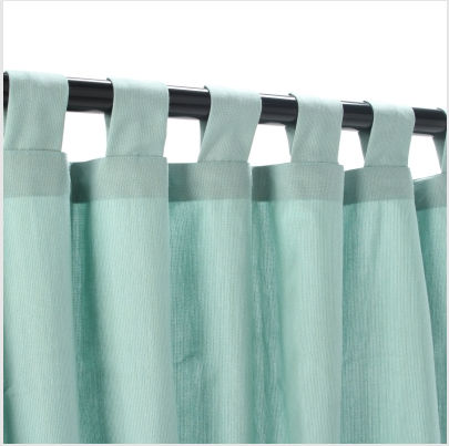 CUR84MSS 54 in. x 84 in. Sunbrella Outdoor Curtain with Tabs - Mist