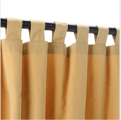 CUR84WHS 54 in. x 84 in. Sunbrella Outdoor Curtain with Tabs - Wheat