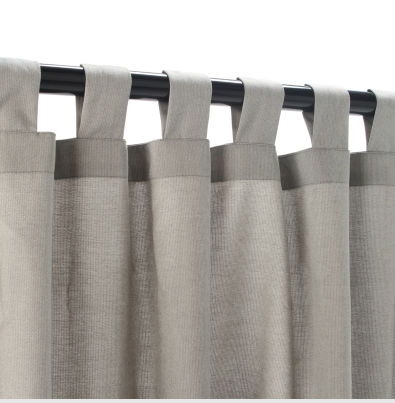 CUR96DVS 54 in. x 96 in. Sunbrella Outdoor Curtain with Tabs - Dove