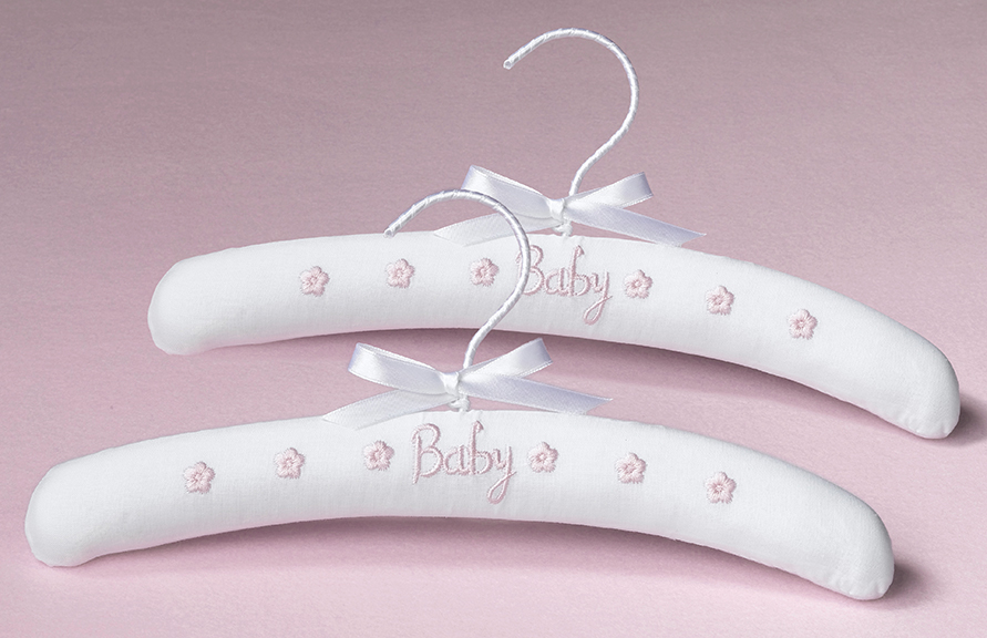 24ha830 P Pink Baby Clothes Hangers - Set Of 2