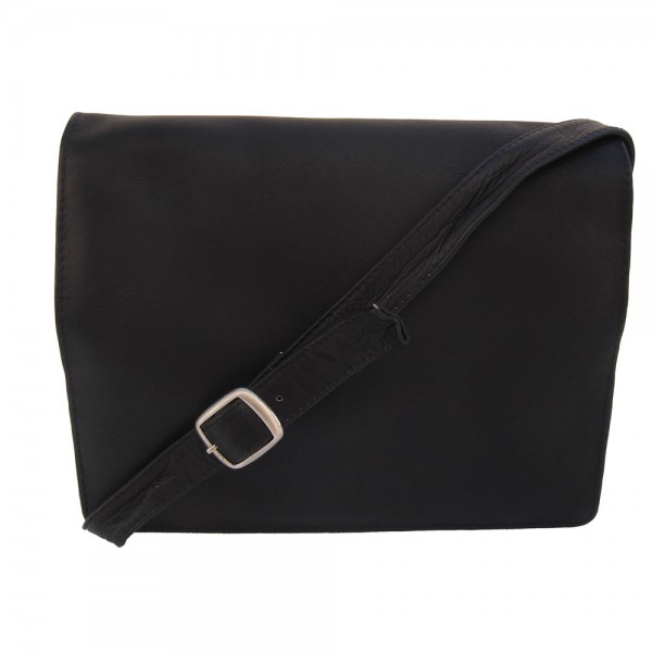 9033-blk Large Handbag With Organizer- Black