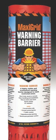 - Maxigrid Warning Barrier- Orange 4 X 100 Ft - Rc114100
