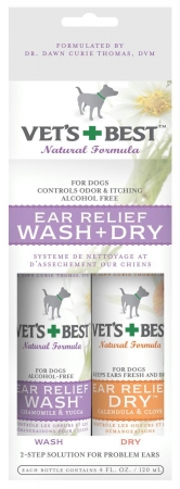 Bramton Company - Vets Best Ear Relief Wash&dry 2 Pack - 3165810023