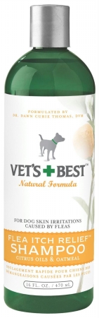 Bramton Company - Vets Best Flea Itch Relief Shampoo 16 Ounce - 3165810039