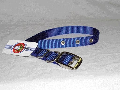 - Single Thick Nylon Dog Collar- Blue .63 X 16 - St 16bl