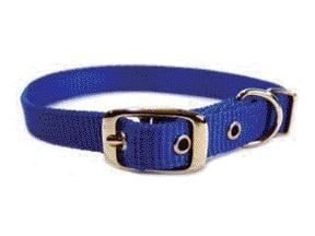 - Single Thick Nylon Dog Collar- Blue .63 X 18 - St 18bl