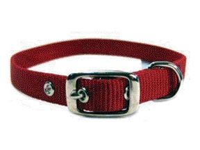 - Single Thick Nylon Dog Collar- Red .63 X 18 - St 18rd