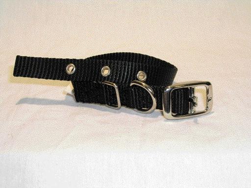 - Single Thick Nylon Dog Collar- Black .63 X 18 - St 18bk