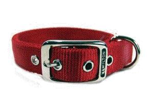 - Double Thick Nylon Dog Collar- Red 1 X 20 - Dd 20rd