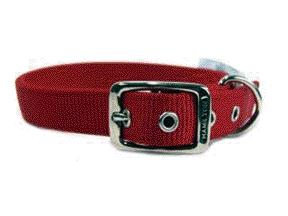 Double Thick Nylon Dog Collar- Red 1 X 24 - Dd 24rd