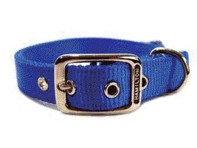 Double Thick Nylon Dog Collar- Blue 1 X 22 - Dd 22bl