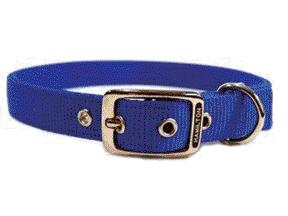 Double Thick Nylon Dog Collar- Blue 1 X 28 - Dd 28bl