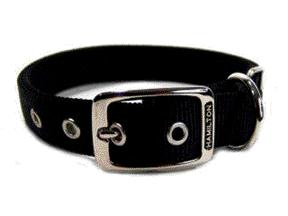 Double Thick Nylon Dog Collar- Black 1 X 20 - Dd 20bk