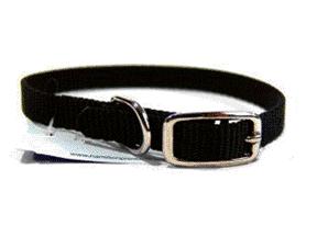 - Single Thick Nylon Dog Collar- Black .38 X 12 - Ste 12bk