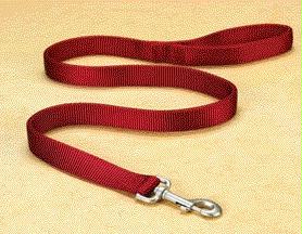 Double Thick Nylon Lead- Red 1 X 6 - Dlo 6rd