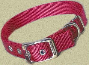 - Double Thick Nylon Dog Collar- Red 1 X 32 - Dd 32rd