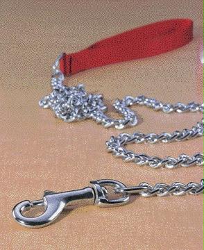 Steel Chain Lead With Nylon Hndle Medium 4 - L2548