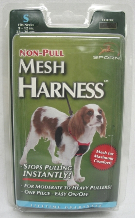 Sporn Products, Inc. Mesh Anti Pull Harness- Black Small - Spus32271