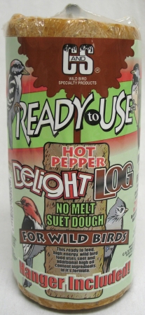 C And S Products Co Inc P - Rtu Hot Pepper Delight Suet Log- Hot Pepper 2 Pound - Cs08954