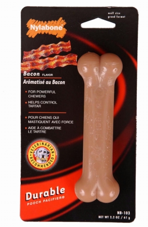 Nylabone Corp - bones - Dura Chew Bone Bacon- Bacon Wolf - N