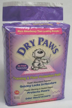 Midwest Container Beds - Dry Paws Training Pads 14 Pack-large - Ppl14