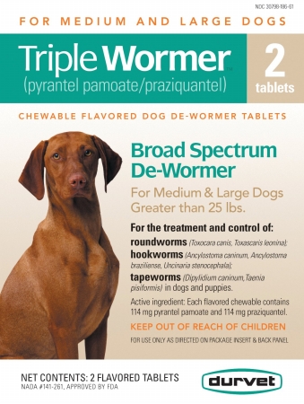 -pet Triple Wormer From Med & Lrg Dogs 2 Count - 011-17703