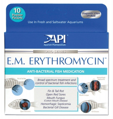 Mars Fishcare North Amer - E.m. Erythromycin Powder 10 Pack - 55p
